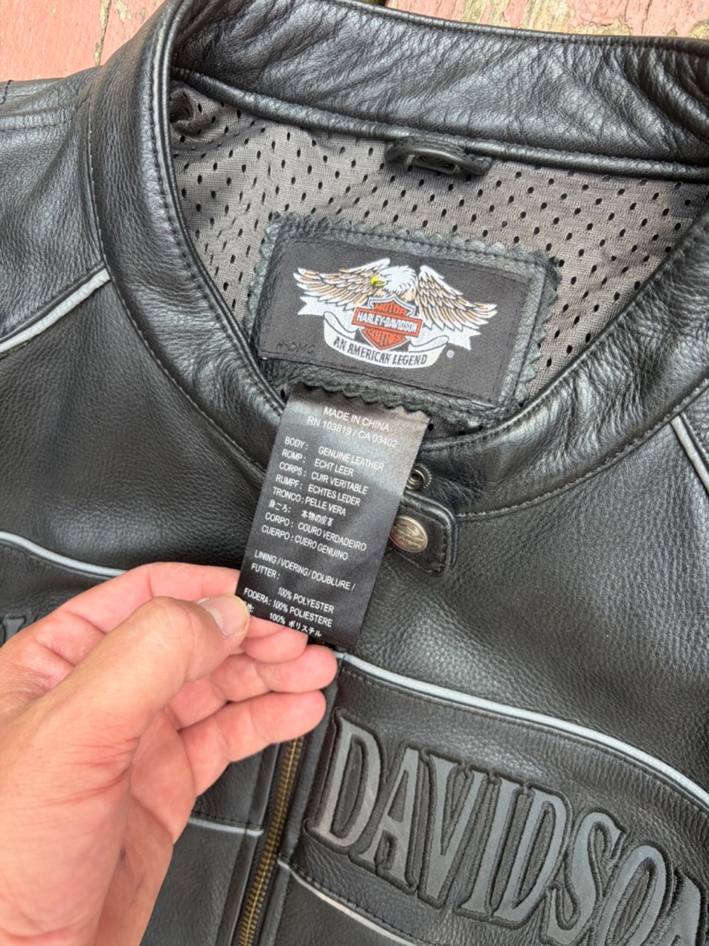Vintage Harley Davidson Jacket Black Women's Meidum Leather 2008 Full Zip Biker - Picture 4 of 12
